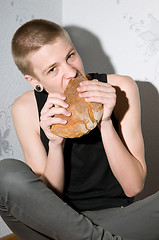 Image showing hungry teenager