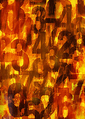 Image showing Fiery Number Background