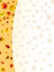 Image showing Colorful autumn leaves card. EPS 8