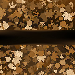 Image showing Brown autumnal design template. EPS 8