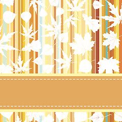 Image showing Retro pattern with autumn leafs. EPS 8