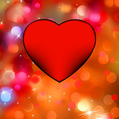Image showing Heart bokeh frame with space. EPS 8