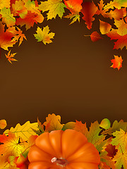 Image showing Abstract autumn background with leaves. EPS 8