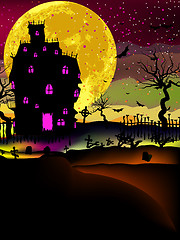 Image showing Haunted house halloween background. EPS 8
