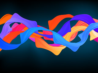 Image showing Dark colorful abstract background. EPS 8