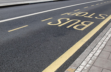 Image showing Bus stop sign