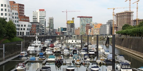 Image showing Duesseldorf mediahafen harbour