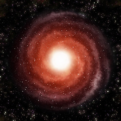 Image showing spiral galaxy in deep outer space