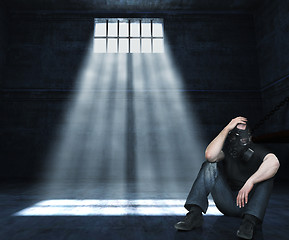 Image showing man in prison