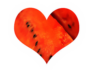 Image showing abstract watermelon love symbol