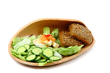 Image showing cheese, vegetable and bread i