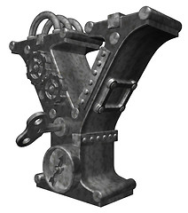 Image showing steampunk letter y