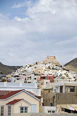 Image showing view of port town Syros Cyclades Greece