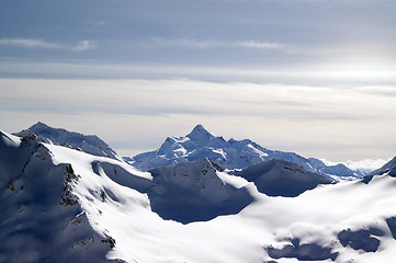 Image showing Caucasus Mountains. View from Elbrus.