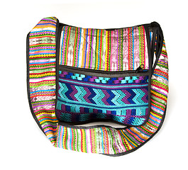 Image showing shoulder bag woven textile made in Nicaragua