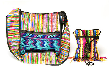 Image showing variety shoulder bag change purse made in Nicaragua