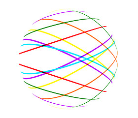 Image showing abstract color lines ball