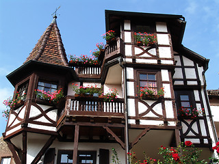 Image showing half-timbered villa