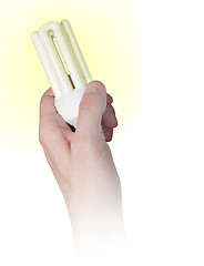 Image showing Energy Saving Bulb in Hand