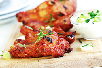 Image showing Spare ribs with sour cream