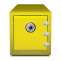 Image showing Secure gold metal safe