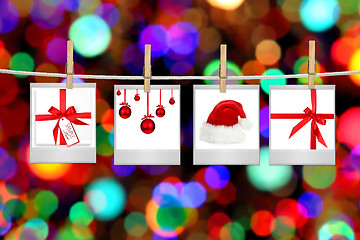 Image showing Photographs With Images of Christmas Themed Items