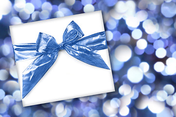 Image showing Holiday or Birthday Gift on Abstract Background