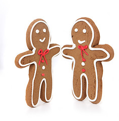 Image showing Ginger Bread Man and Woman Looking at Eachother