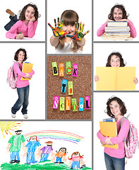 Image showing Colorful Back to School Collage