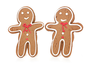 Image showing 2 Gingerbread Men Smiling