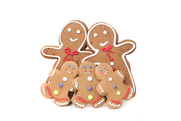 Image showing Gingerbread People With Mom, Dad and 3 Children