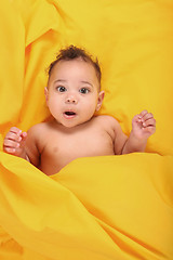 Image showing Cute Baby Boy Lying on His Back