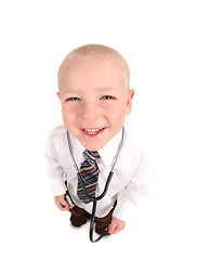 Image showing Child Doctor Smiling With Stethoscope