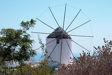 Image showing Vothonas mill, Santorini