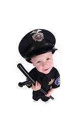 Image showing Adorable Image of a Child Police Officer
