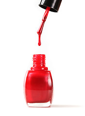 Image showing Nail Polish Dripping From the Brush