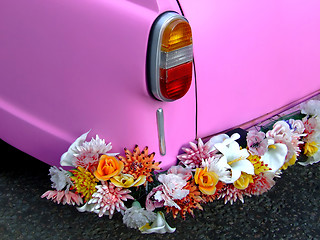 Image showing Pink car rear