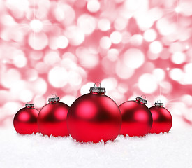 Image showing Holiday Bulbs With Sparkling Background