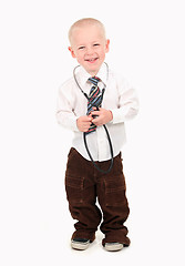 Image showing Child Pretending to be a Doctor