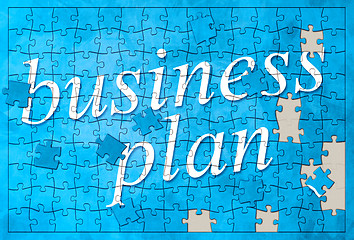 Image showing business plan puzzle