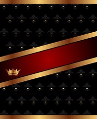 Image showing background with golden luxury crown