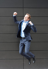 Image showing Business man jumping