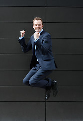 Image showing Business man jumping