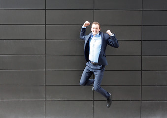 Image showing Business man jumping