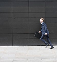 Image showing Business man running