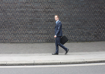 Image showing Business man running