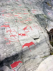 Image showing The rock art in Alta