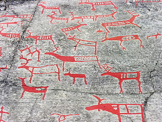 Image showing The rock art in Alta