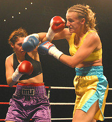 Image showing female boxing