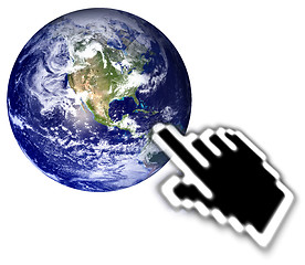 Image showing Cursor and globe